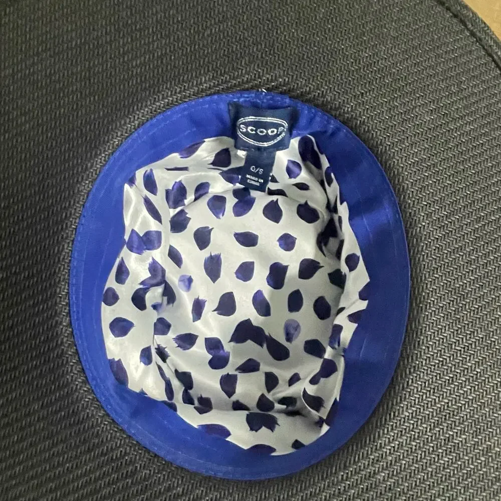 Scoop Large Rim Black hat satin lining OS